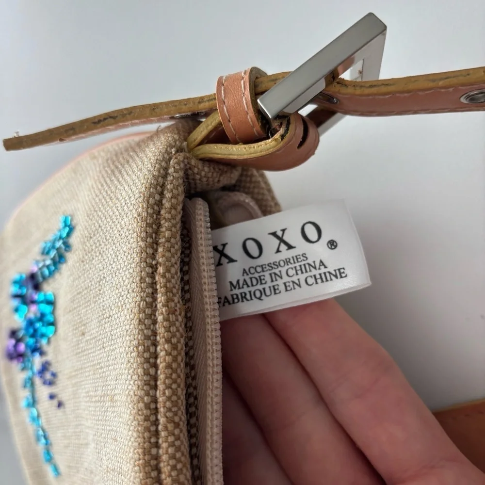 XOXO Beige Floral Embroidered Women's Bag Y2K